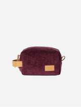 Immaculate Vegan - O My Bag Ted Small Corduroy & Vegan Apple Leather Travel Case | Burgundy Burgundy / Vegan Uppeal™ / Small