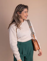 Immaculate Vegan - O My Bag Audrey Apple Leather Vegan Crossbody | Brown Cognac / Vegan Uppeal™ / Medium