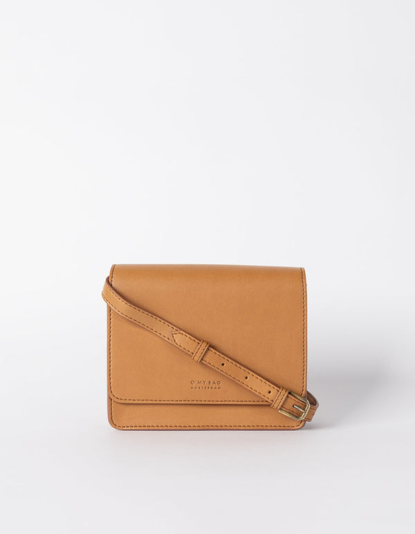 O My Bag Mini Audrey Apple Leather Vegan Crossbody | Brown Cognac / Vegan Uppeal™ / Small