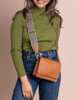 Immaculate Vegan - O My Bag Mini Audrey Apple Leather Vegan Crossbody | Brown Cognac / Vegan Uppeal™ / Small