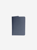 Immaculate Vegan - Oliver Co. London Bramley Apple Leather & Wood Leather Vegan Passport Holder | Blue Coastal Blue