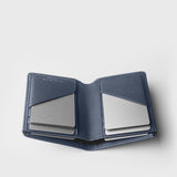 Immaculate Vegan - Oliver Co. London RFID Compact Apple Leather Vegan Note Wallet | Costal Blue Coastal Blue