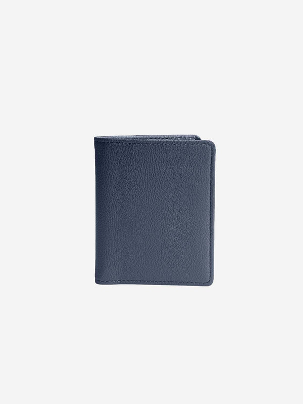 Oliver Co. London RFID Compact Apple Leather Vegan Note Wallet | Costal Blue Coastal Blue