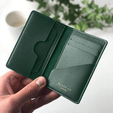 Immaculate Vegan - Oliver Co. London Premium RFID Apple Leather Compact Vegan Wallet | Forest Green Forest Green