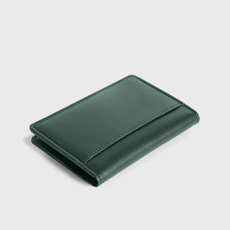 Oliver Co. London Premium RFID Apple Leather Compact Vegan Wallet | Forest Green Forest Green