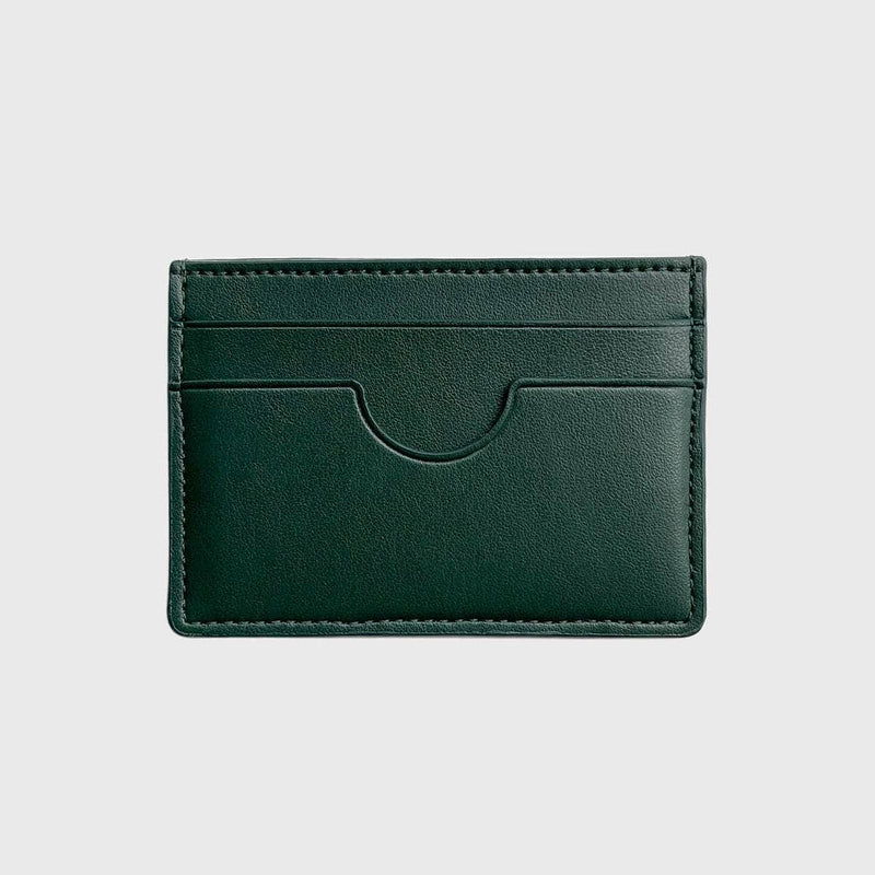 Oliver Co. London Premium Slim Apple Leather Vegan Cardholder | Forest Green Forest Green