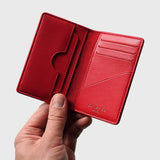 Immaculate Vegan - Oliver Co. London Premium RFID Apple Leather Compact Vegan Wallet | Chilli Red Chilli Red