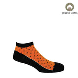 Immaculate Vegan - Peper Harow Polka Men's Organic Trainer Socks Bundle - White & Orange