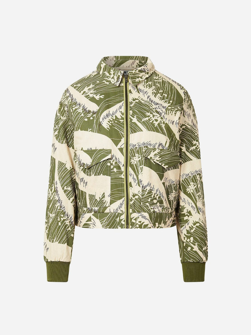 KOMODO VIVI - Organic Cotton Bomber Print - Green Wave