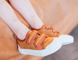 Immaculate Vegan - PAIZO SELENE, Orange Velcro Sneakers