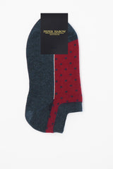 Immaculate Vegan - Peper Harow Polka Women's Organic Trainer Socks Bundle - Berry & Denim