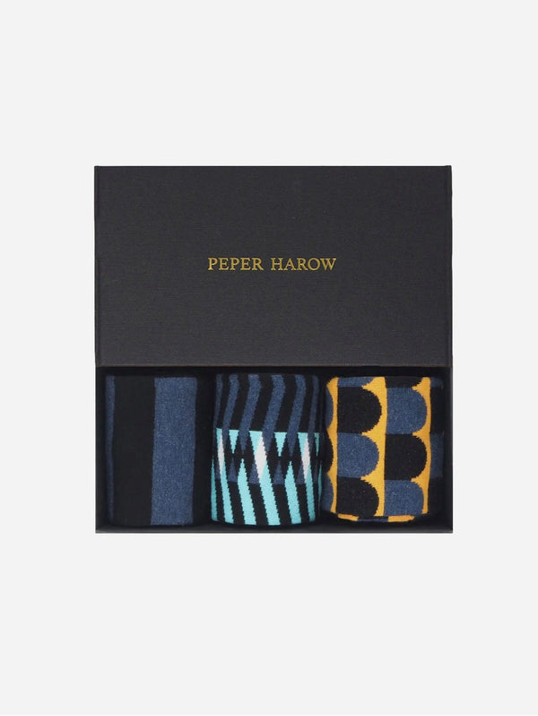 Peper Harow Elegant Men's Organic Cotton Sock Gift Box | Multiple Colours