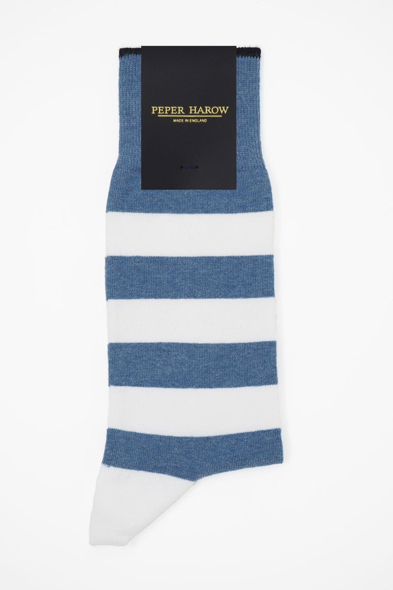 Peper Harow Equilibrium Organic Men's Socks - Blue