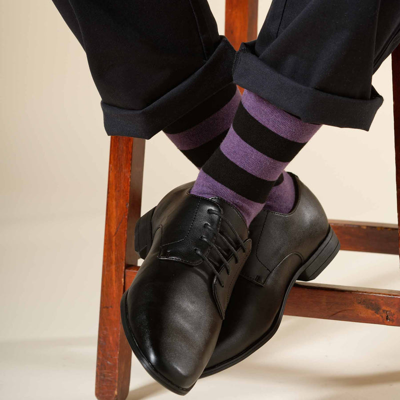 Peper Harow Equilibrium Organic Men's Socks - Purple