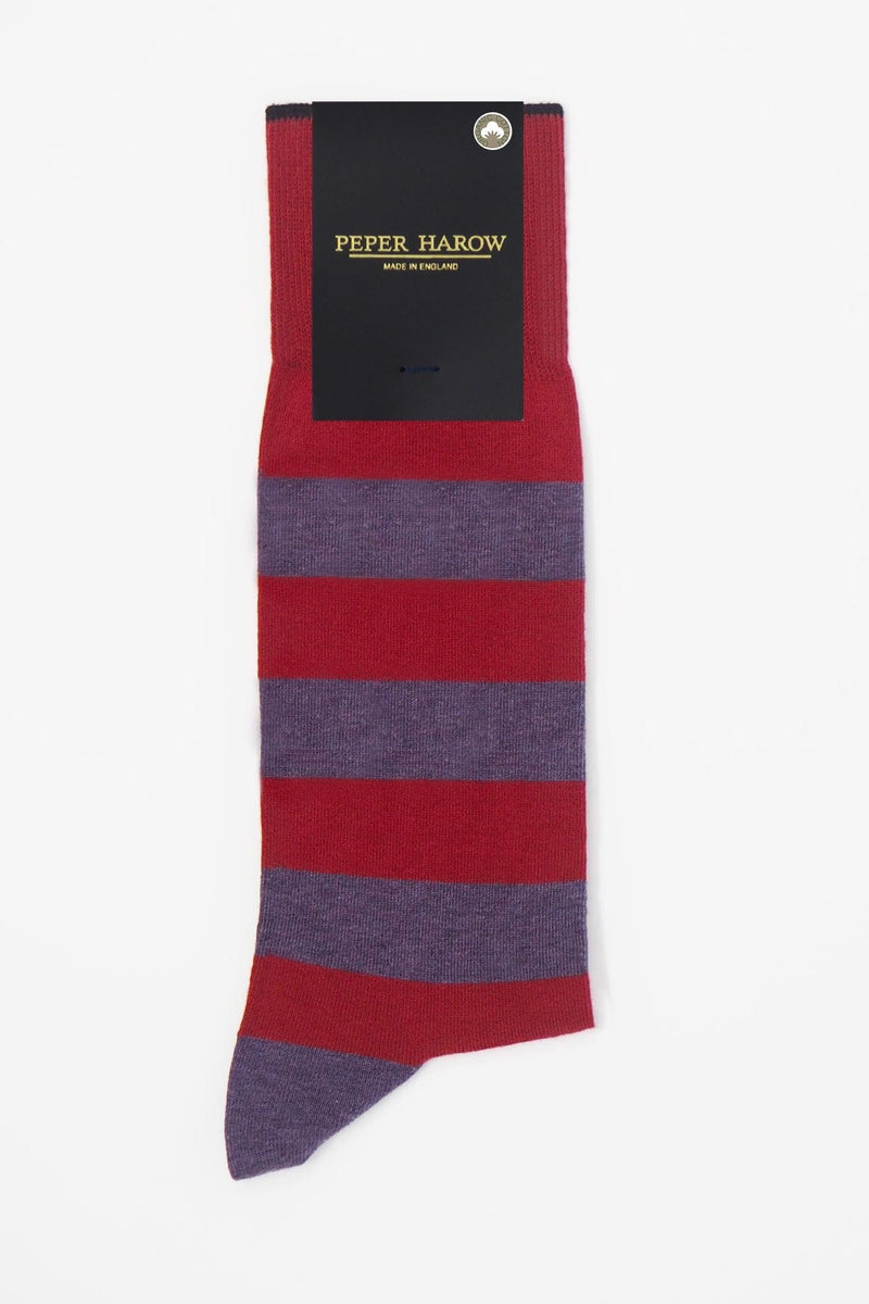 Peper Harow Equilibrium Organic Men's Socks - Red