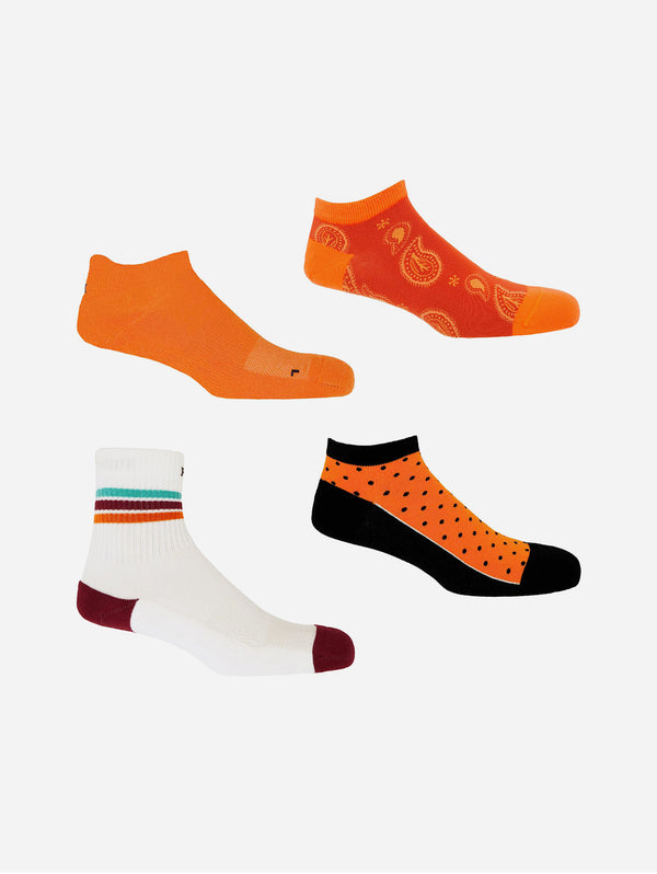 Men’s Orange Trainer Socks Bundle – Organic
