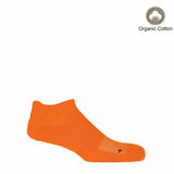 Immaculate Vegan - Men’s Organic Cotton Sport Trainer Sock 3 Pack | Orange, Grey and Blue
