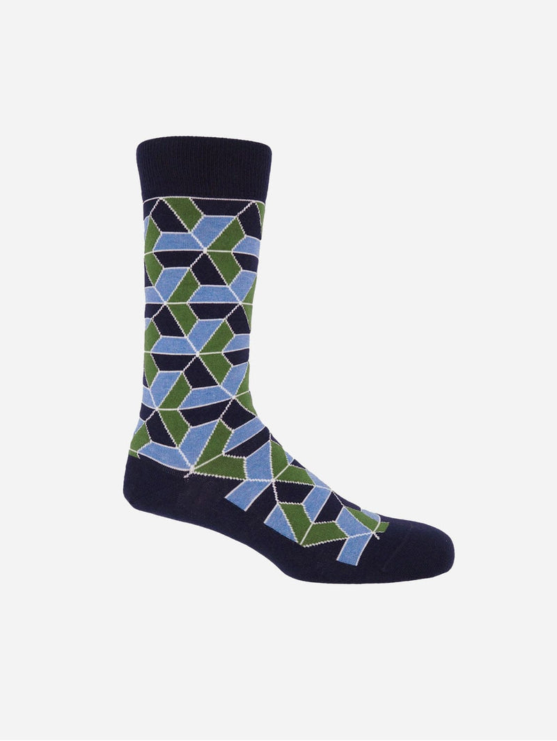 Peper Harow Vertex Men's Organic Cotton Socks | Navy