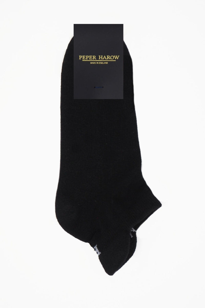 Peper Harow Organic Men's Trainer Sport Socks - Black