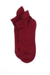 Immaculate Vegan - Peper Harow Organic Men's Trainer Sport Socks - Burgundy