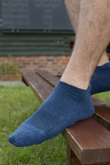 Immaculate Vegan - Peper Harow Organic Men's Trainer Sport Socks - Navy