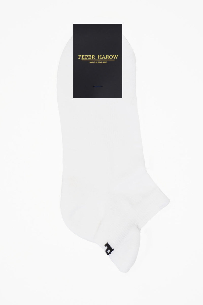 Peper Harow Organic Men's Trainer Sport Socks - White