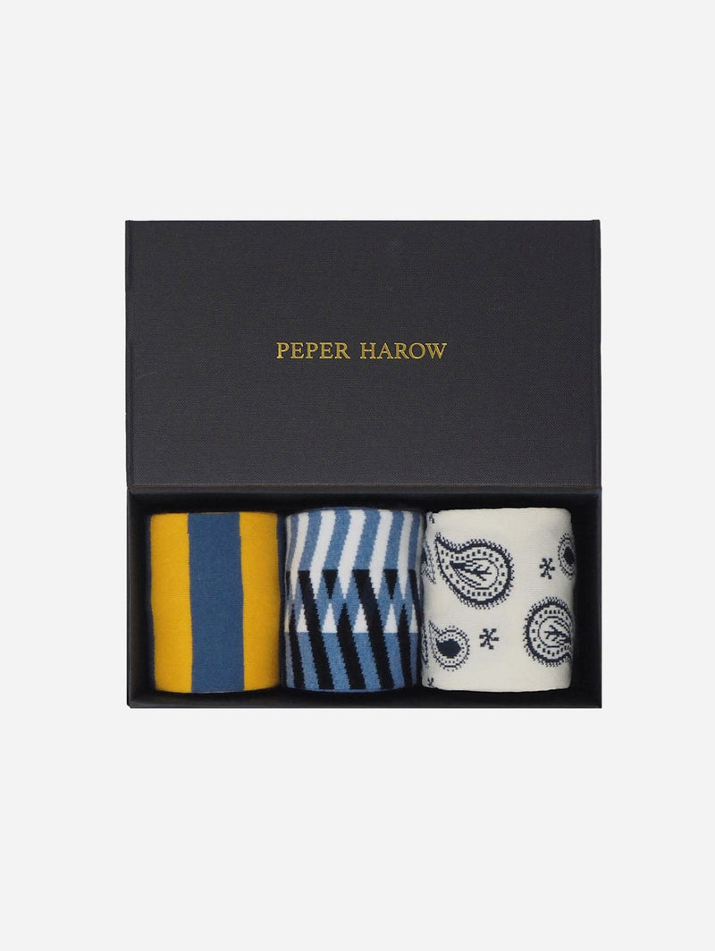 Peper Harow Men's Organic Cotton Sock Gift Box | Multiple Colours