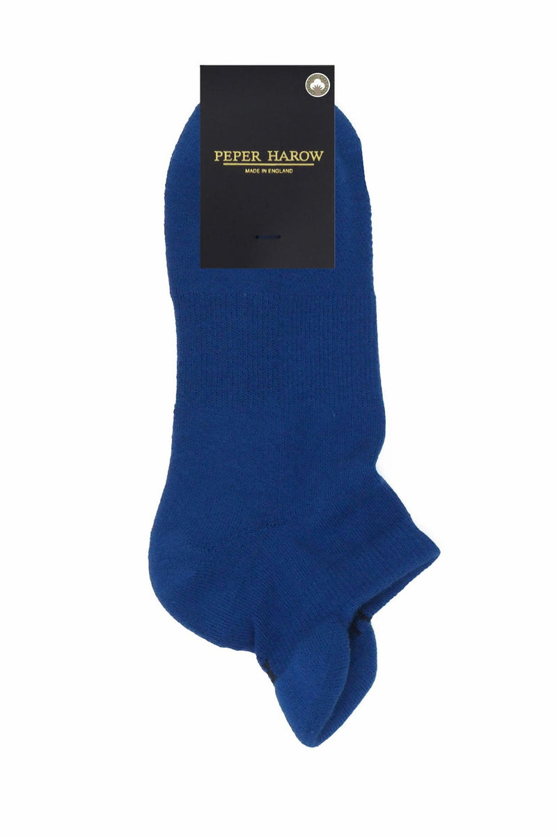 Peper Harow Organic Women's Trainer Sport Socks - Blue