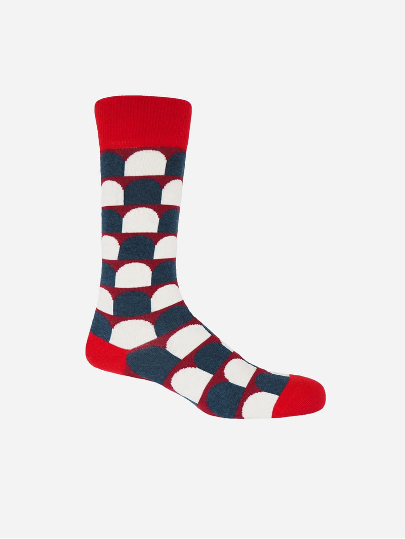 Peper Harow Ouse Men's Organic Cotton Socks | Red