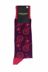 Immaculate Vegan - Peper Harow Paisley Men's Socks - Burgundy