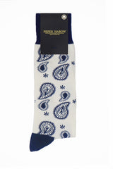 Immaculate Vegan - Peper Harow Paisley Men's Socks - Cream