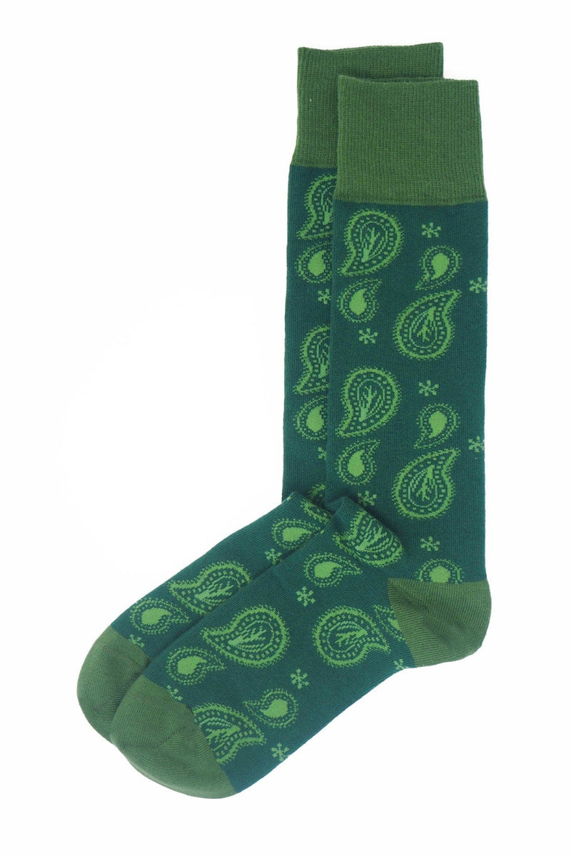 Peper Harow Paisley Men's Socks - Green