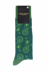 Immaculate Vegan - Peper Harow Paisley Men's Socks - Green