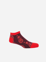 Immaculate Vegan - Peper Harow Paisley Men's Organic Cotton Trainer Socks | Burgundy