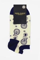 Immaculate Vegan - Peper Harow Paisley Men's Trainer Socks - Cream