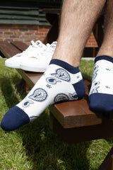 Immaculate Vegan - Peper Harow Paisley Men's Trainer Socks - Cream