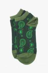 Immaculate Vegan - Peper Harow Paisley Men's Trainer Socks - Green