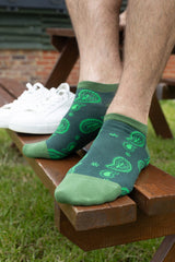 Immaculate Vegan - Peper Harow Paisley Men's Trainer Socks - Green