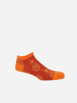 Immaculate Vegan - Peper Harow Paisley Men's Organic Cotton Trainer Socks | Orange