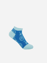 Immaculate Vegan - Peper Harow Paisley Women's Organic Cotton Trainer Socks | Blue