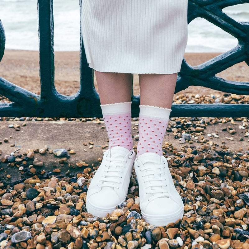 Peper Harow Pin Polka Women's Socks - Pink