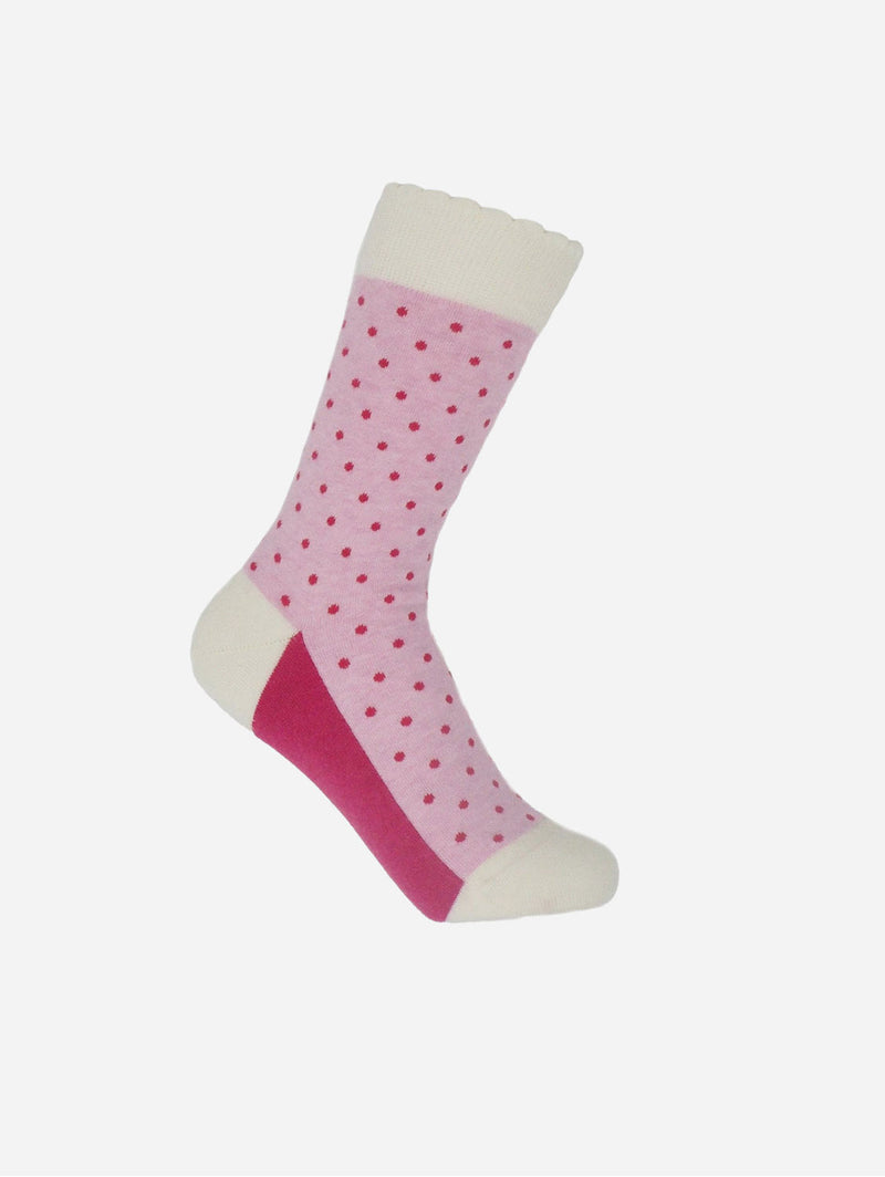 Peper Harow Pin Polka Women's Organic Cotton Socks | Pink