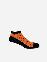 Immaculate Vegan - Peper Harow Polka Men's Organic Trainer Socks | Orange