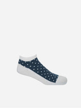 Immaculate Vegan - Peper Harow Polka Men's Organic Trainer Socks | White