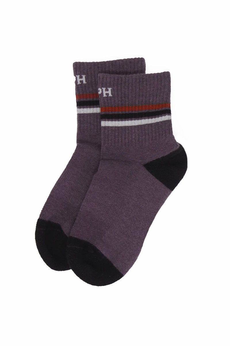 Peper Harow Quarter Crew Organic Men's Sport Socks - Mauve