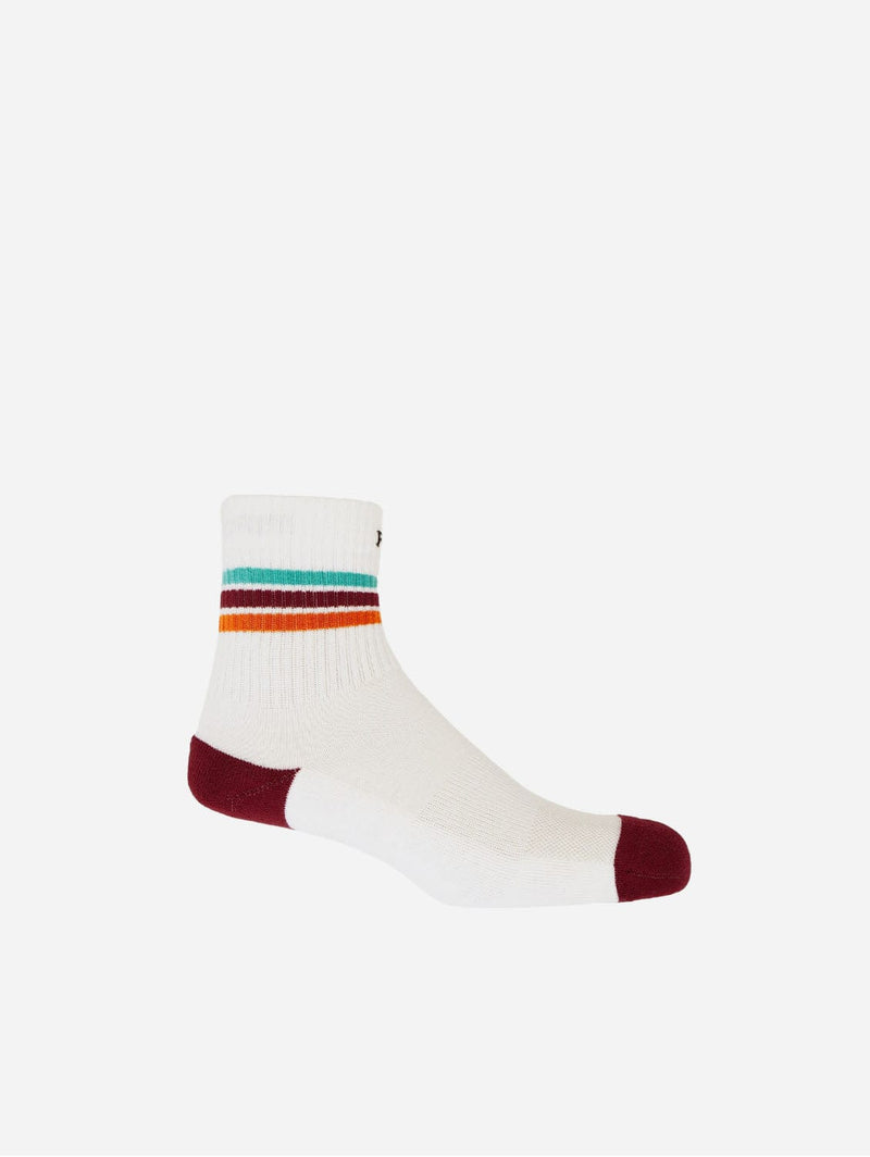 Peper Harow Quarter Crew Men's Organic Cotton Trainer Socks |  White