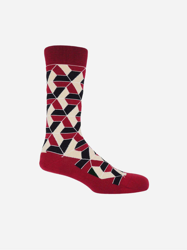 Peper Harow Vertex Men's Organic Cotton Socks | Red