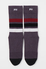 Immaculate Vegan - Peper Harow Striped Organic Men's Sport Socks - Mauve