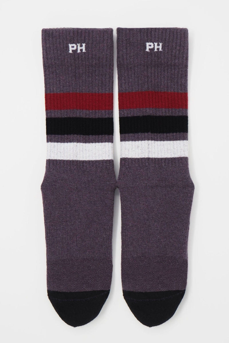 Peper Harow Striped Organic Men's Sport Socks - Mauve