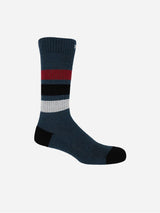 Immaculate Vegan - Peper Harow Striped Men's Organic Cotton Trainer Socks | Navy